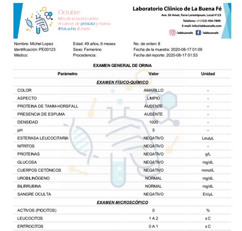 Resultado de exames de Laboratórios .